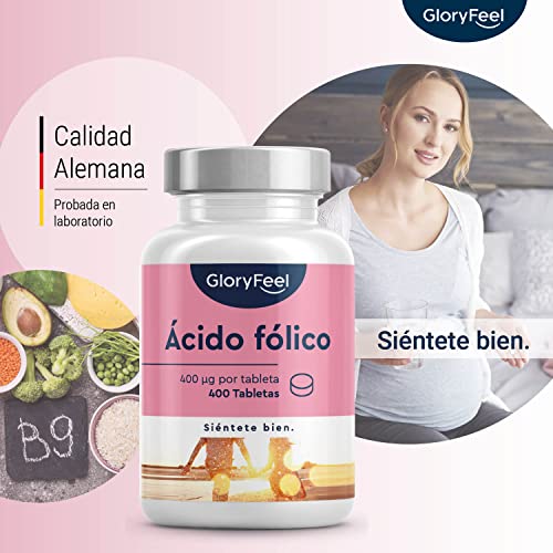 Acido-Folico-Vitamina-B9-400mcg-400-Tabletas-veganas-para-1-ano-Vitaminas-preconcepcion-y-embarazo-Crecimiento-del-tejido-materno-Sistema-inmunologico-normal-y-celulas-sanguineas-0-2
