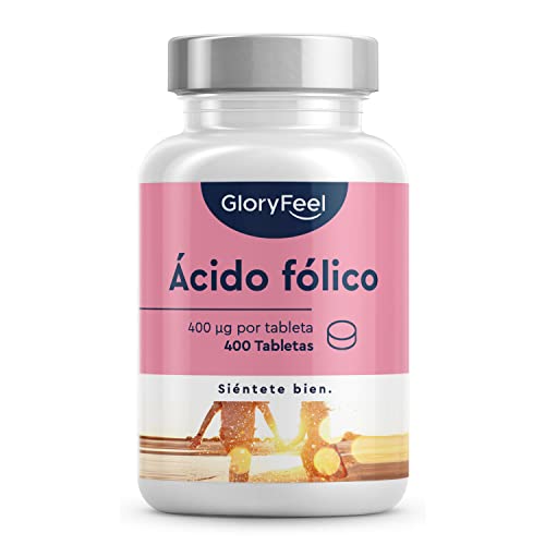 Acido-Folico-Vitamina-B9-400mcg-400-Tabletas-veganas-para-1-ano-Vitaminas-preconcepcion-y-embarazo-Crecimiento-del-tejido-materno-Sistema-inmunologico-normal-y-celulas-sanguineas-0