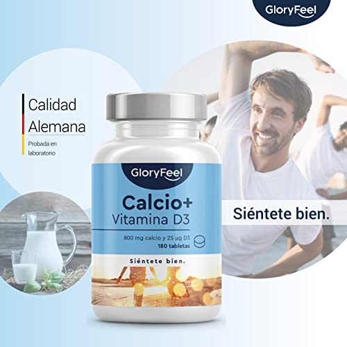 Calcio-800mg-Vitamina-D3-1000-UI-180-Tabletas-vegetarianas-Mantenimiento-de-dientes-huesos-y-musculos-normales-Efecto-sinergico-entre-el-Calcio-y-la-Vitamina-D-Sin-aditivos-0-2