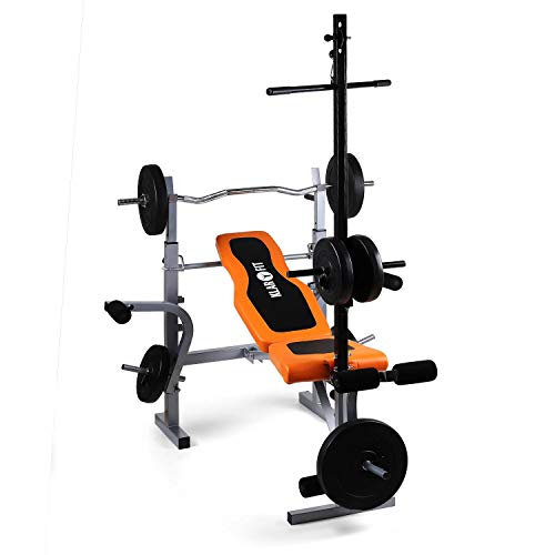 Klarfit-Ultimate-Gym-3500-banco-musculacion-banco-de-pesas-maquina-multifuncion-musculacion-Curler-de-brazos-y-piernas-ajustable-Soporte-de-pesas-ajustable-Carga-maxima-de-250-kg-0-0