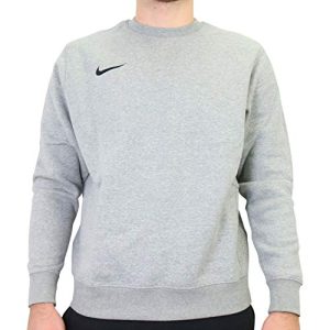Nike M NK FLC PARK20 Crew Sweatshirt, Mens, Dk Grey Heather/Negro, Medium