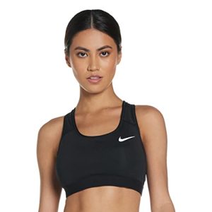 Nike Mujer Sujetador de Deporte, Black/Black/(White), M