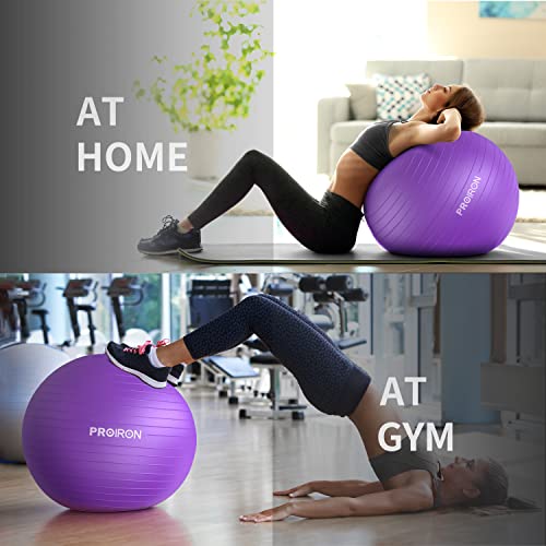 PROIRON-Pelota-de-Pilates-Fitness-Yoga-Embarazo-Deporte-Fitball-para-Ejercicios-Gimnasia-556575cm-Anti-pinchazos-Incluye-Inflador-0-3