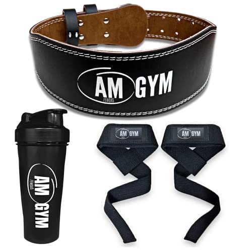 Pack-Cinturon-Lumbar-Gimnasio-Acolchado-Ajustable-Straps-Powerlifting-Shaker-Proteina-Correas-de-Levantamiento-de-Pesas-Musculacion-Fitness-Gym-I-Am-Gym-0