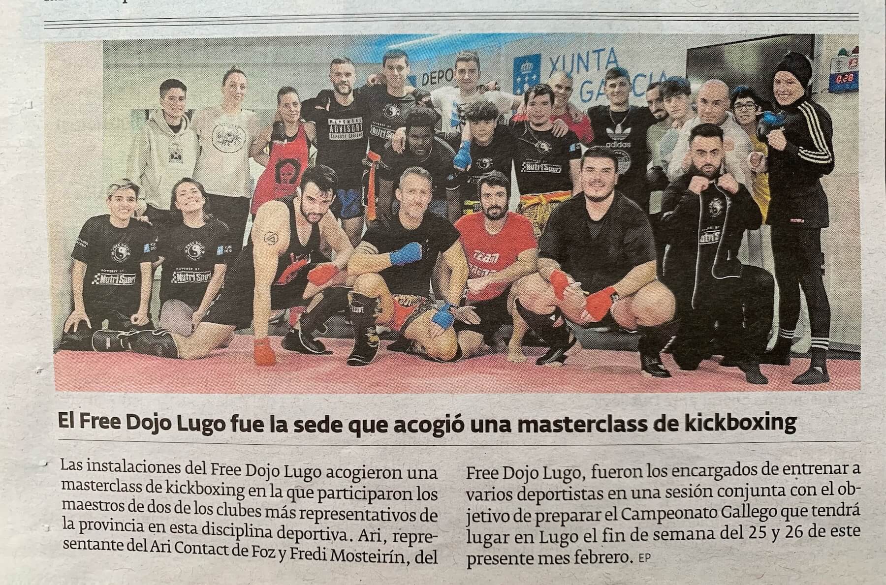 Masterclass, especial de Kickboxing para la preparación del campeonato absoluto de Galicia de Tatami